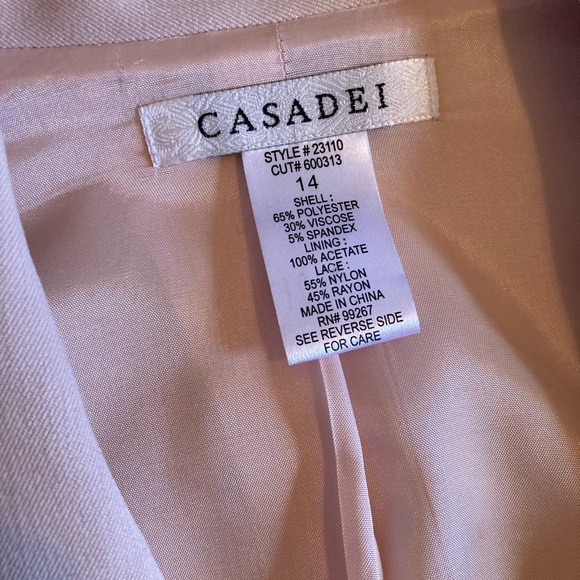 Handmade lace inlay blazer and tulip skirt set perfect for wedding-unfinished - Picture 4 of 13